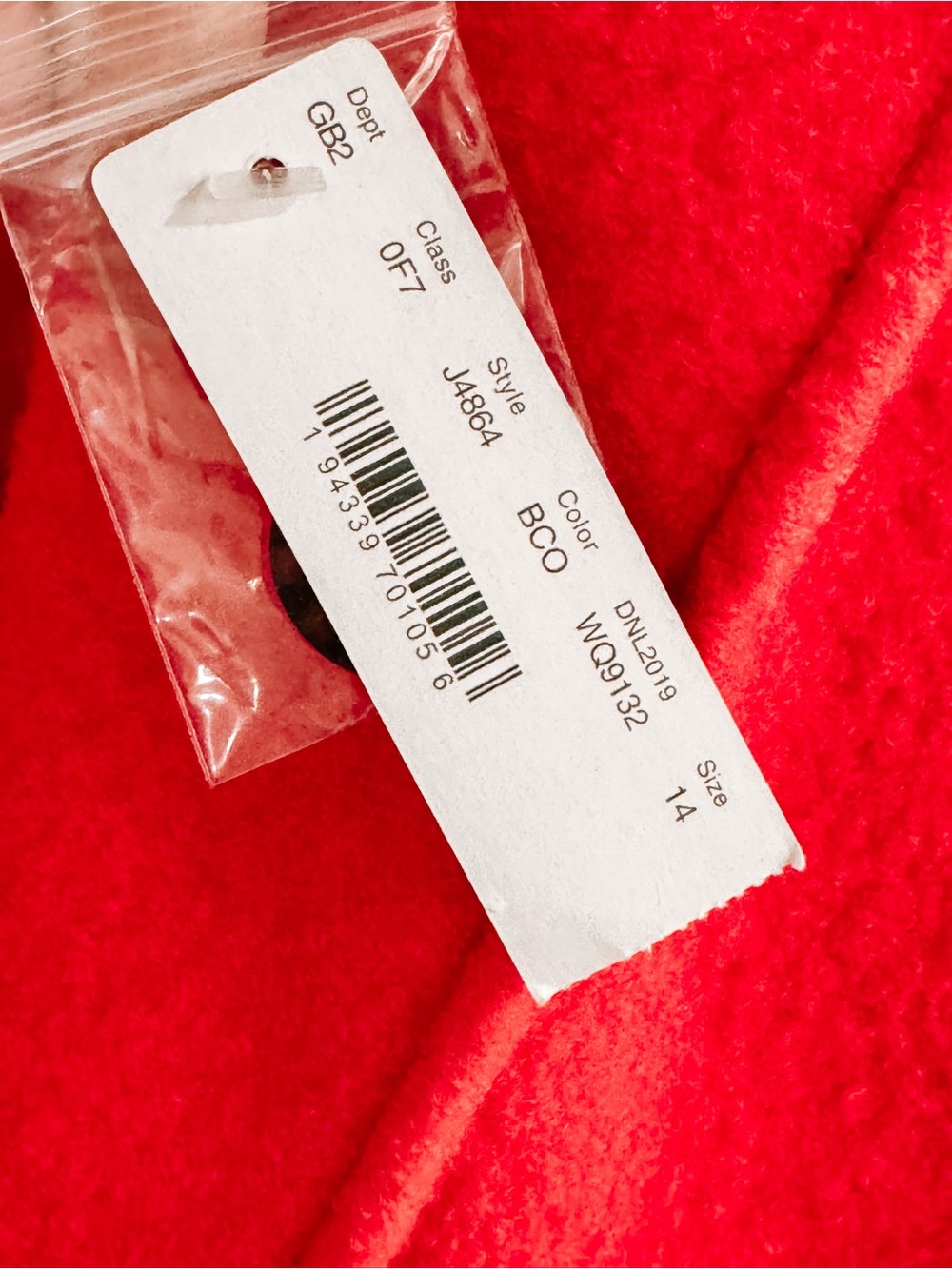 J. Crew Bright Cerise (coral red) Double-Breasted Wool Boucle Coat NWT - Picture 3 of 9